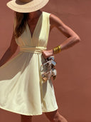 Robe Adélaide Courte - Jaune
