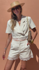Masha Short Blazer - Ecru