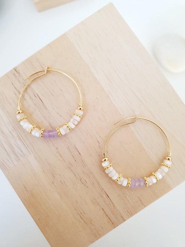 Viola hoop earrings