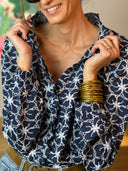 Ermine Blouse - Blue