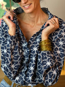 Ermine Blouse - Blue